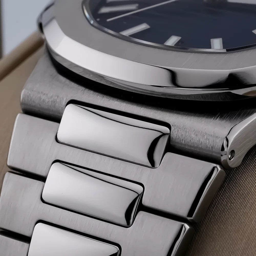 ROKATIE 2024 Luxury 9015 Japanese Movement Stainless Steel Watch 38mm Case Luminous Feature Day 50m Waterproof Watches for men