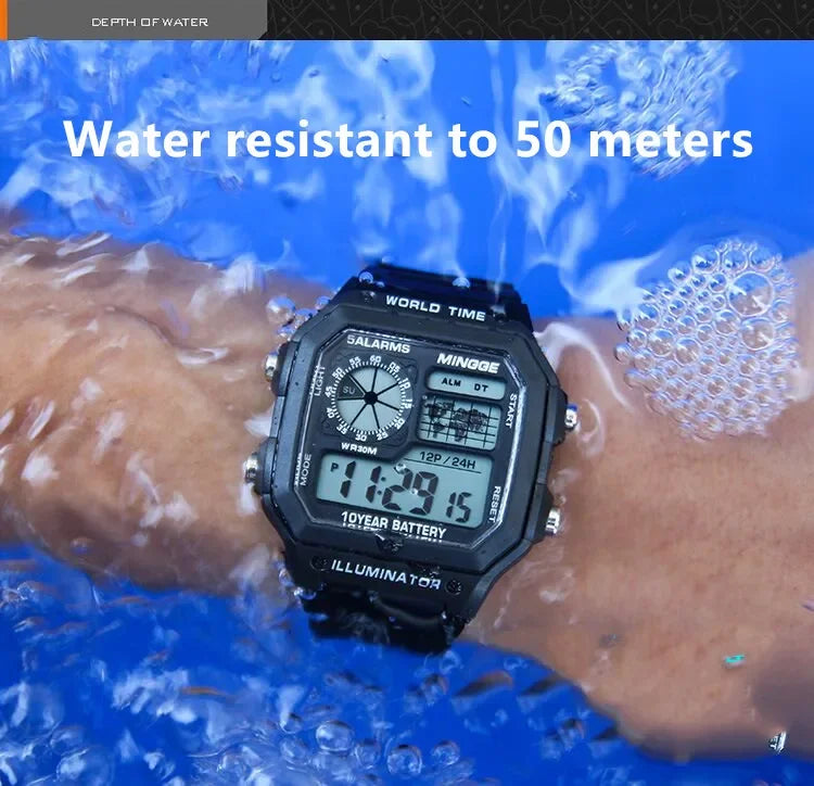 Digital Watches Men Sports Luminous Chronograph Waterproof Ultra-thin Electronic Wrist Watches Relogio Masculino Reloj Hombre