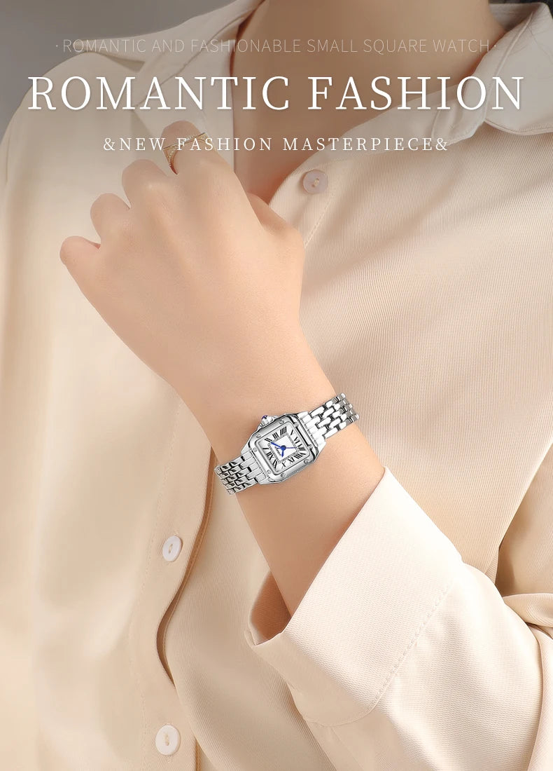 2025 Elegant Fashion Women's Watches Luxury Brand Original Quartz Watch for Ladies Waterproof Stainless Steel Luminous Date