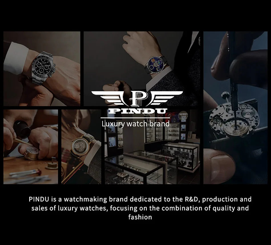 2023 Relogios Masculinos  Pindu Design Mens WatchesSapphire glass Top Brand Machine Watch Men Business Clock Men Miyota 8215+Box