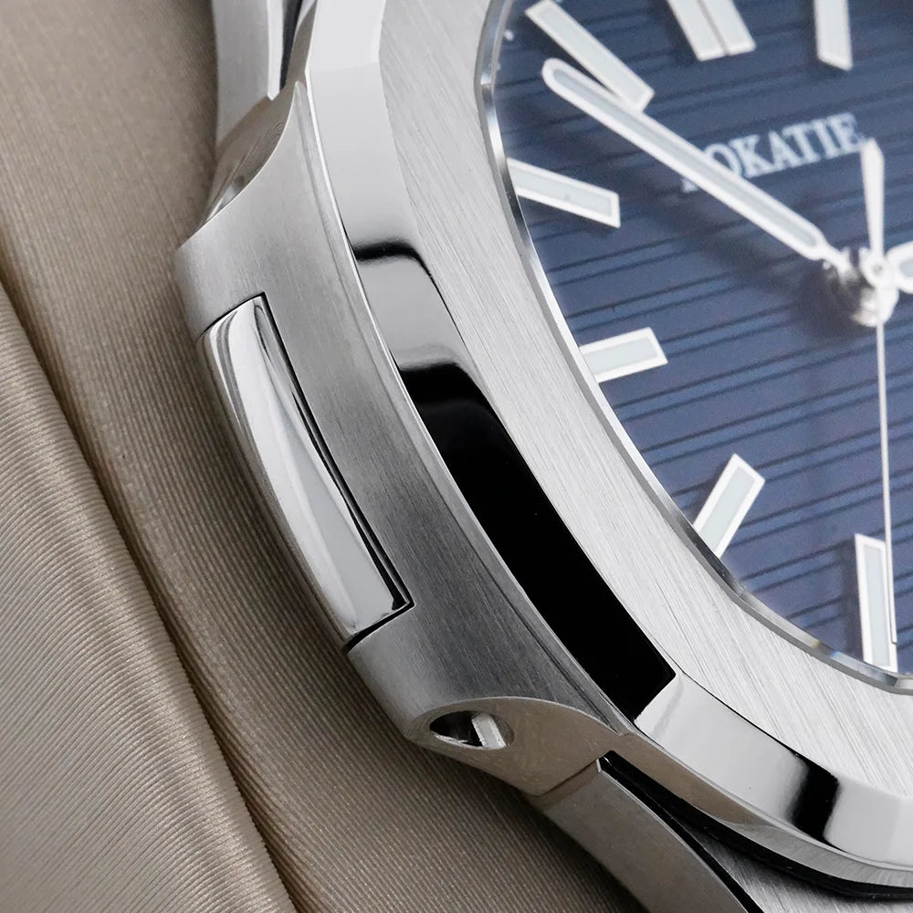 ROKATIE 2024 Luxury 9015 Japanese Movement Stainless Steel Watch 38mm Case Luminous Feature Day 50m Waterproof Watches for men