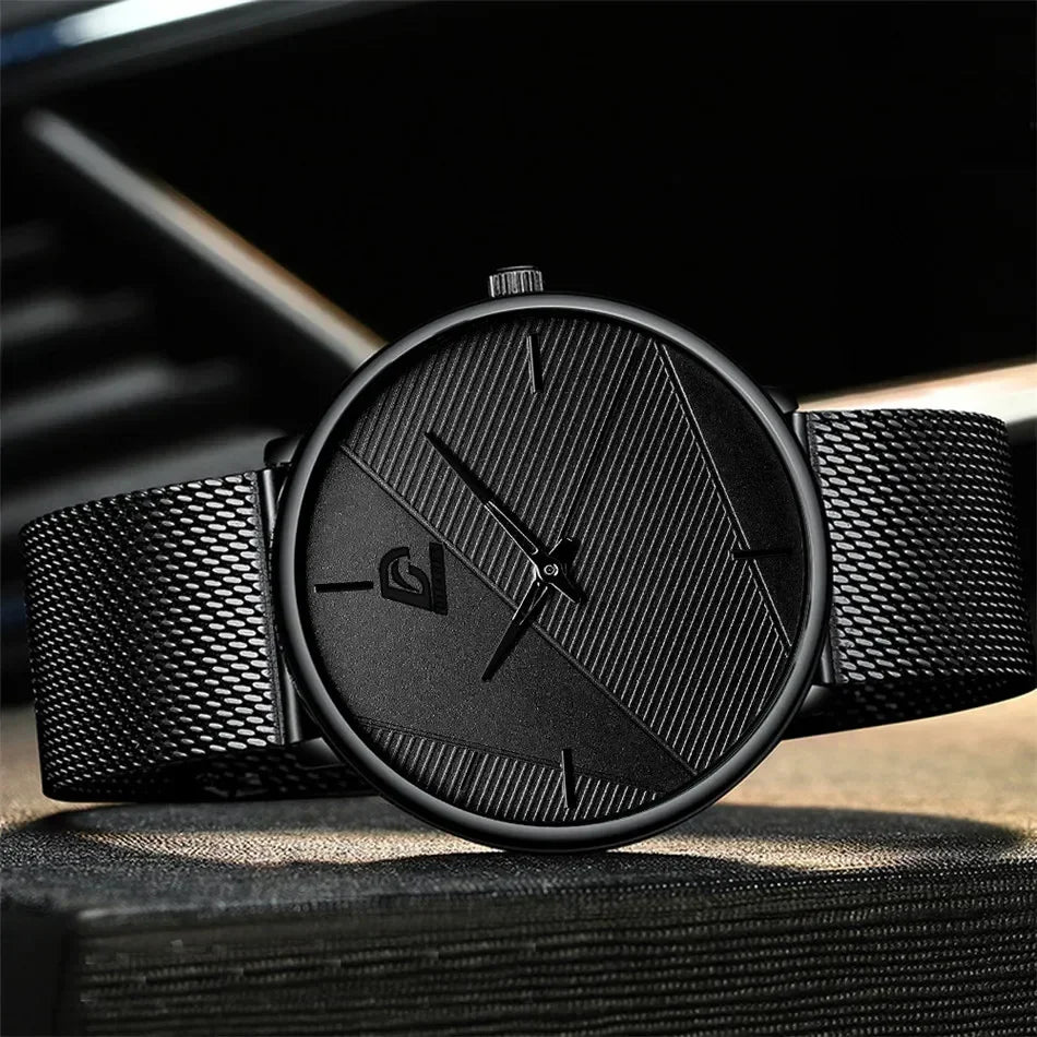 reloj hombre Watches Mens 2023 Minimalist Men's Fashion Ultra-thin Watch Simple Men Business Quartz Wristwatch relogio masculino