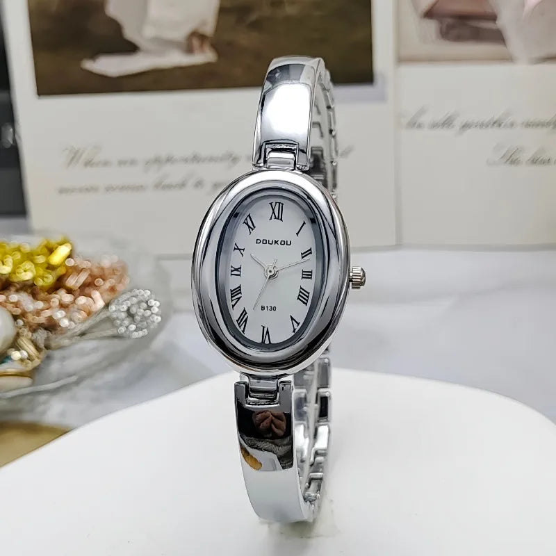 Famous Brand Women Oval Dial Quartz Watches Luxury Ladies Bracelet Strap Wristwatch Relogio Montre Femme Dropshipping Clock