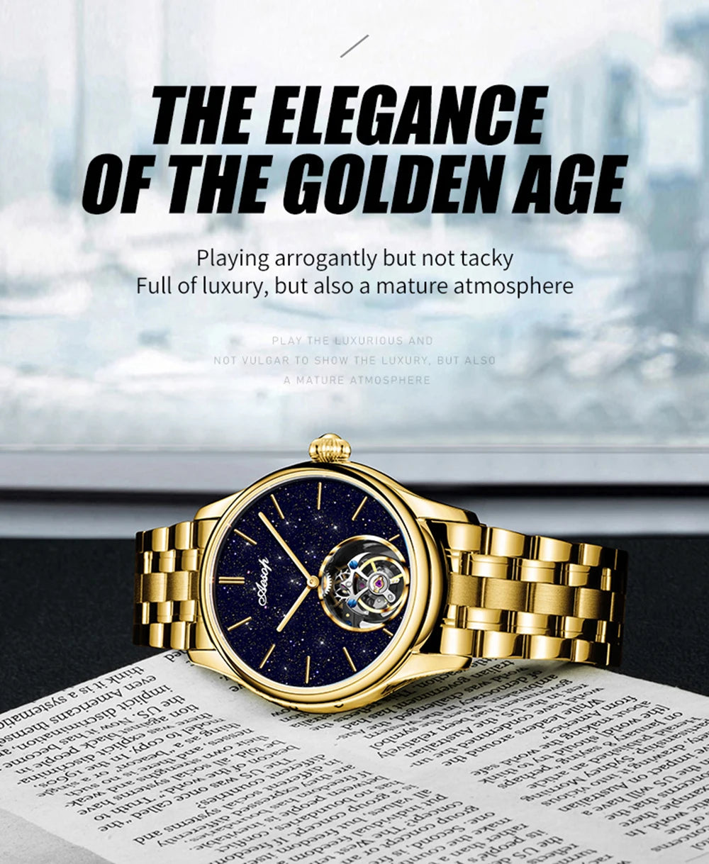 AESOP Tourbillon Luxury Mens Watches Waterproof Male Sports Watch For Men Mechanical Casual WristWatches Relogio Masculino 2025