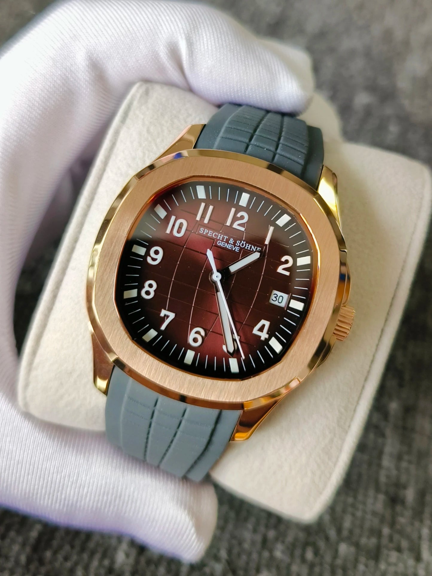 Specht&Sohne Luxury Fashion Business Sports Men's Watch Miyota8215 Motor Waterproof Luminous Grey  Tape Watch Relogio Masculino