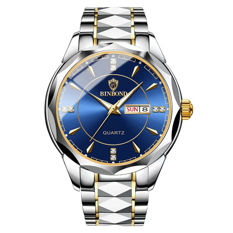 Luxury Square Sport Man Wristwatch Waterproof Luminous Chronograph Quartz Men's Watches Stainless Steel Men Watch Reloj