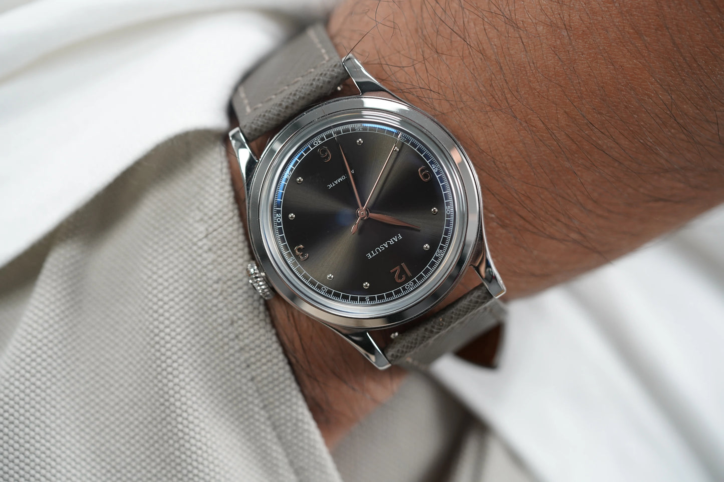 FARASUTE New Retro Japan 821A Automatic Mechanical Movement Wristwatch For Men Simple 5Bar Waterproof Watch Men reloj hombre