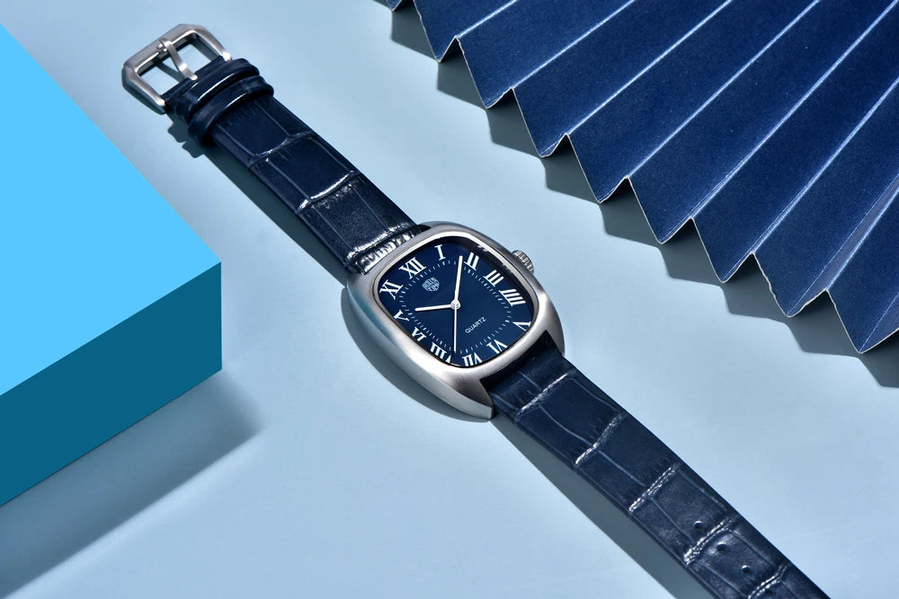 2025 New RollsTime Men's Watches Quartz Wristwatches Top Brand Luxury Watch For Men VH31 Sports Waterproof Leather Clock Reloj