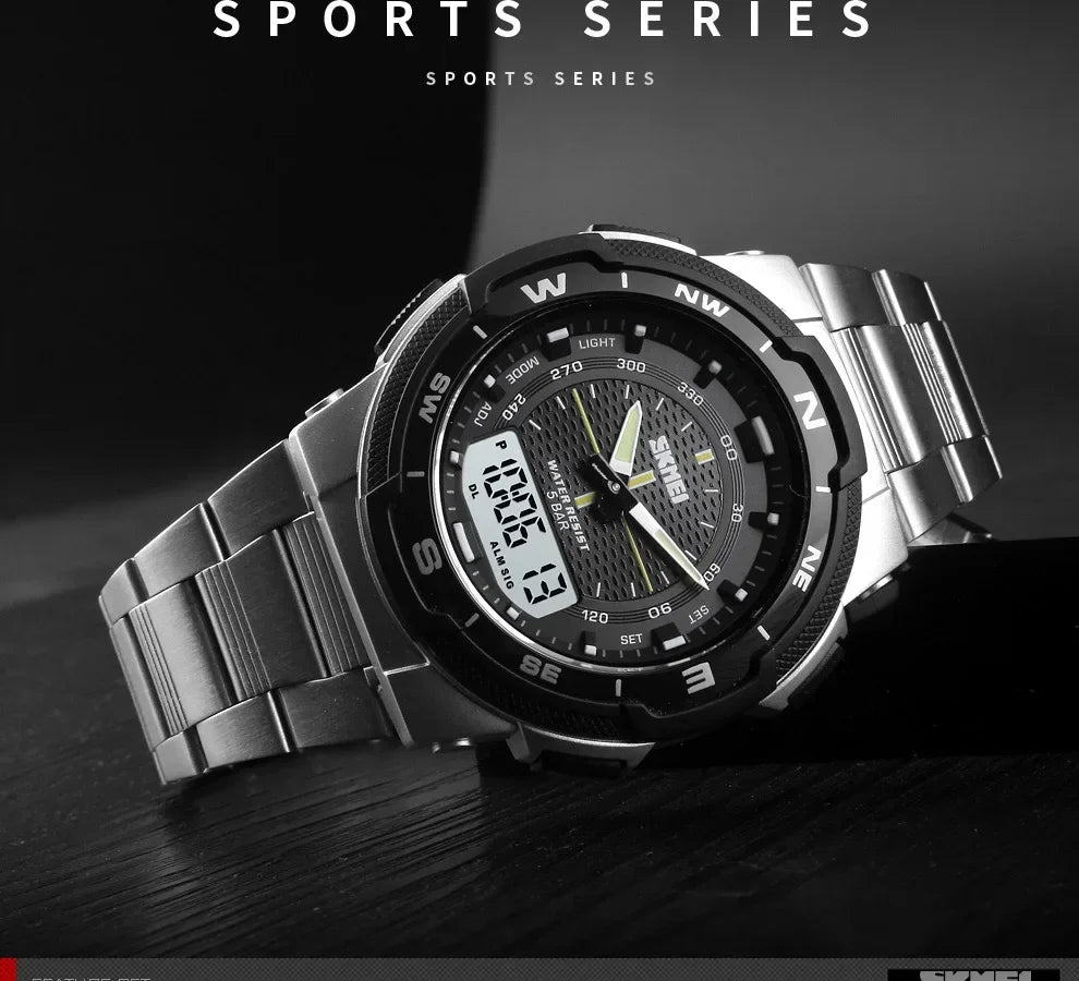 SKMEI 1370 Luxury Full Steel Business Waterproof Watch Relogio Masculino Watch Men Fashion Sport Quartz Clock Mens Watches