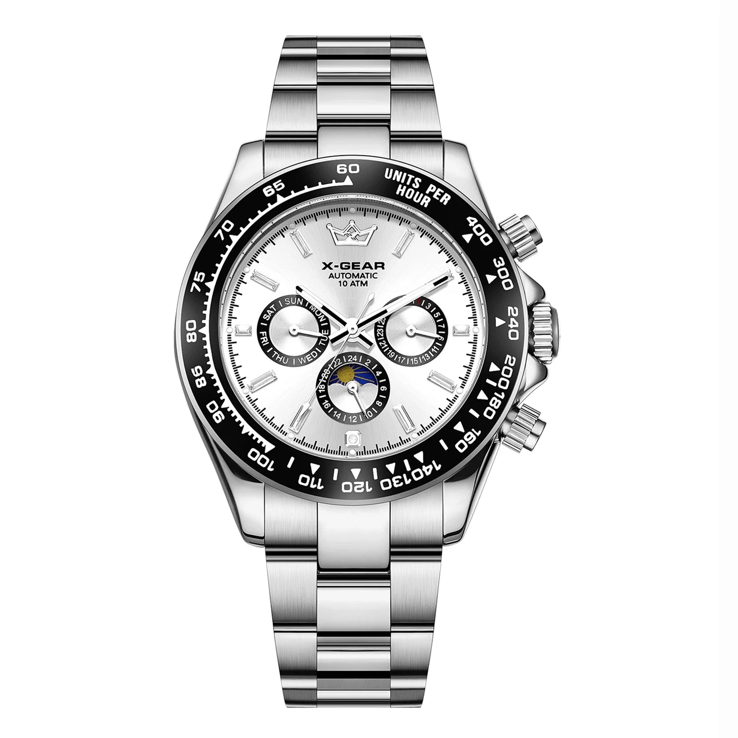 New Luxury Men's Watch – Automatic Mechanical Triple Sub-Dial Six-Hand Water-Resistant Luminous Stainless Steel Wristwatc