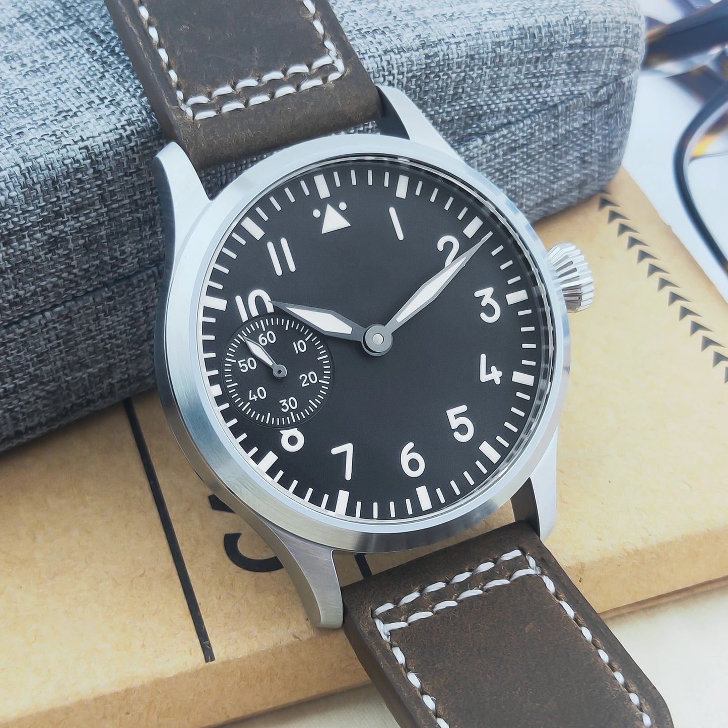 Corgeut Luxury Sapphire Glass 42 Mm Dial St3600 Or ETA6497 Hand-Wound Movement 316L Steel Case Men'S Watch 30 M Water Resistant