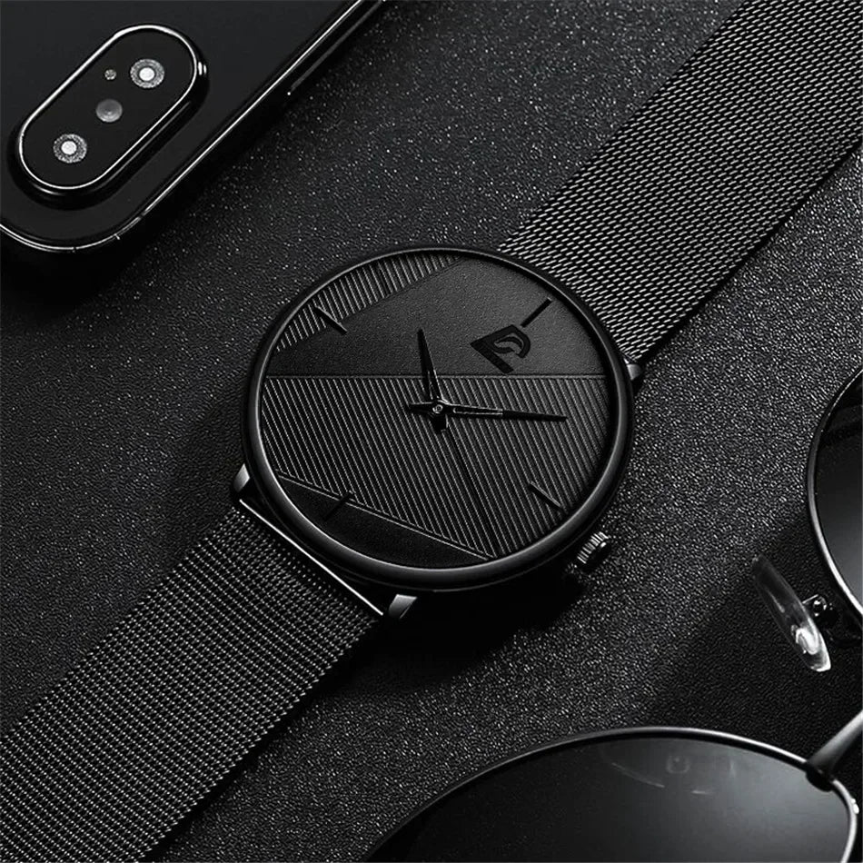 reloj hombre Watches Mens 2023 Minimalist Men's Fashion Ultra-thin Watch Simple Men Business Quartz Wristwatch relogio masculino