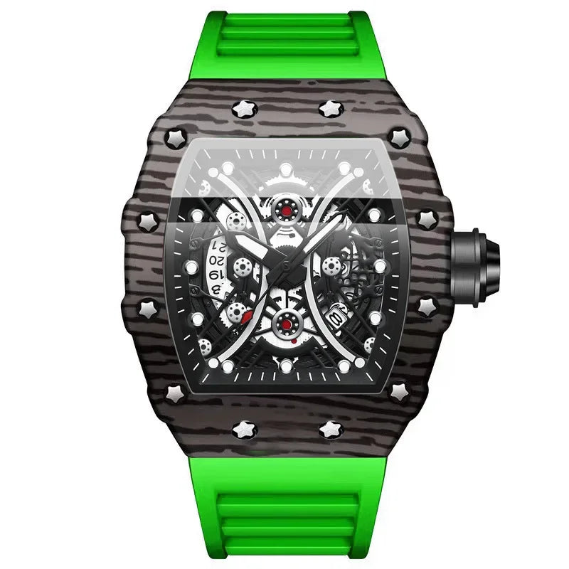 Luxury Square Sport Man Wristwatch Waterproof Luminous Chronograph Quartz Men's Watches Stainless Steel Men Watch Reloj