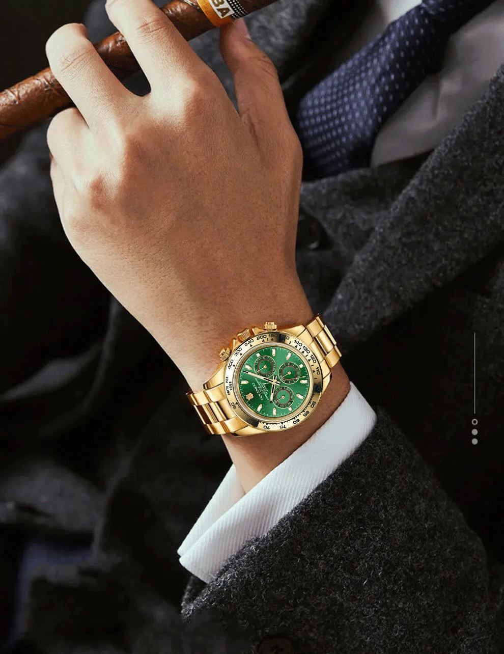 ROLENDO Luxury Men Automatic Diver Watch 40.5mm Mineral Crystal Luminous Date 300M Waterproof High-end Men's Wristwatch Gift