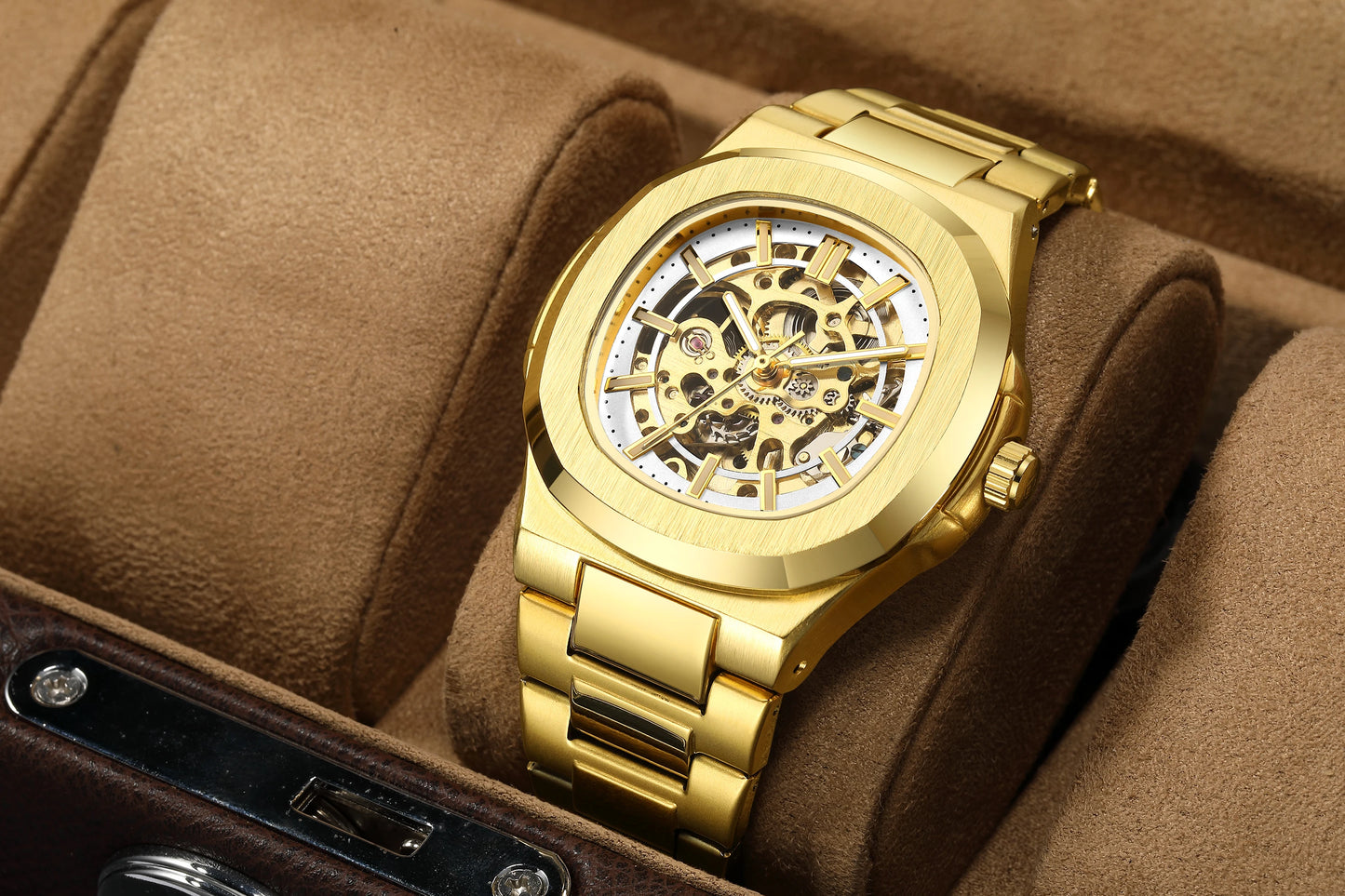 New Men's Watch New Luxury Business Watch Men Waterproof Gold Dial Watches Fashion Male Clock Wrist Watch Relogio Masculino 2023