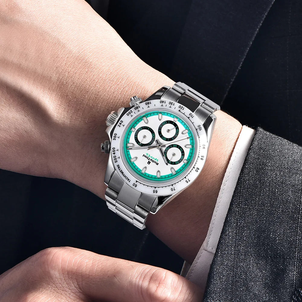 2025 new men's watch mechanical watch for Man RollsTimi top brand fashion automatic watch ceramic bezel stainless steel gift box