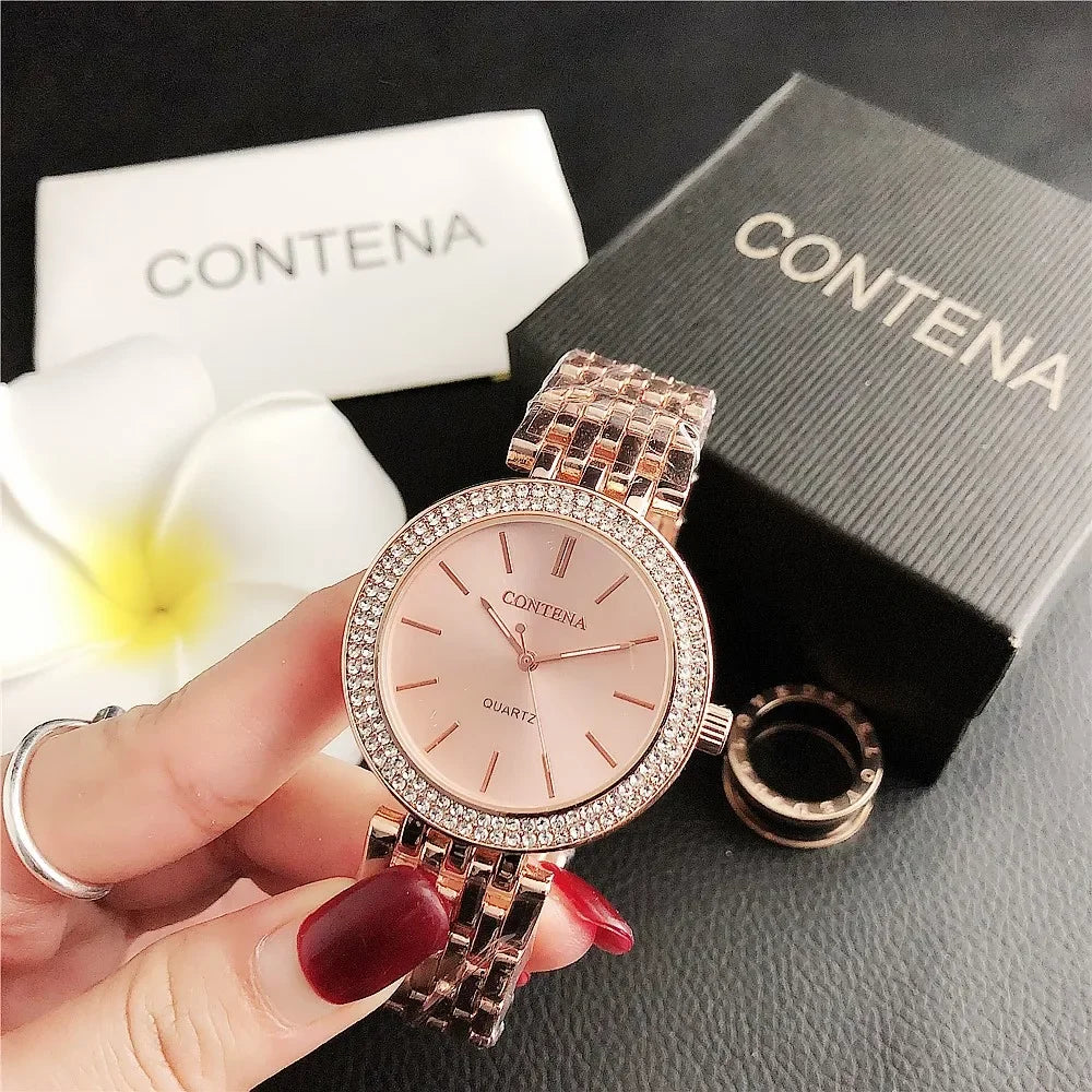 New Fashion Luxury Ladies Watches for Women Luxury Brand Stainless Steel Roman Numeral Watch Relogio Feminino