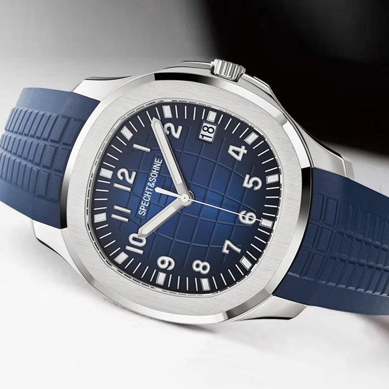 2025 New Arrival Mens Watches Top Brand Luxury Automatic Mechanical Watches Rubber Strap Stainless Steel Watch Relogio Masculino