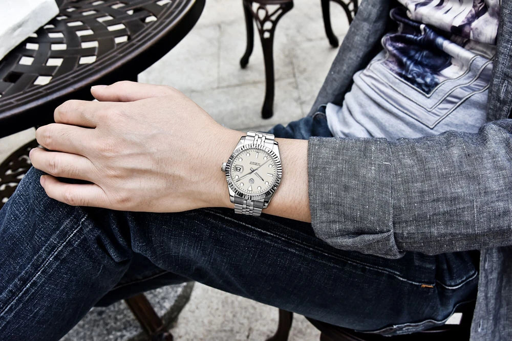 2025 New RollsTimi Men's Watches Mechanical Wristwatches Luminous Dial Automatic Watch For Men Top Luxury AR Sapphire Waterproof