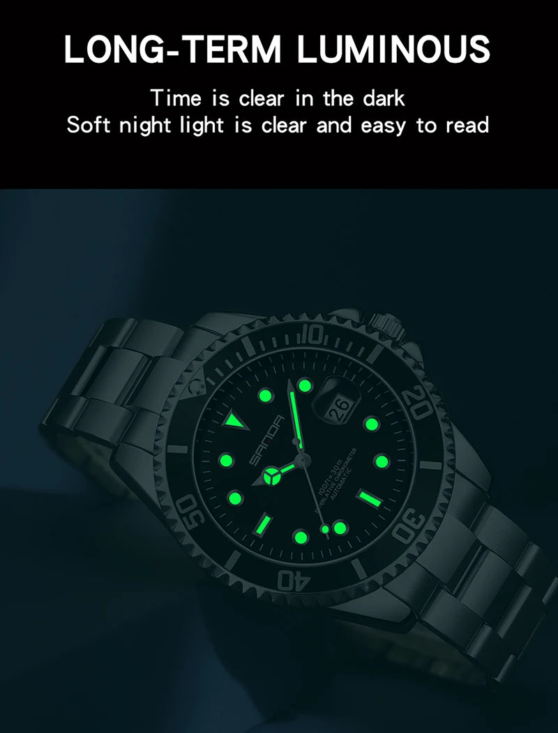 New Luxury Brand Automatic Watches Round Design Waterproof Watch For Men Sport Stylish Mechanical Wristwatches Relogio Masculino