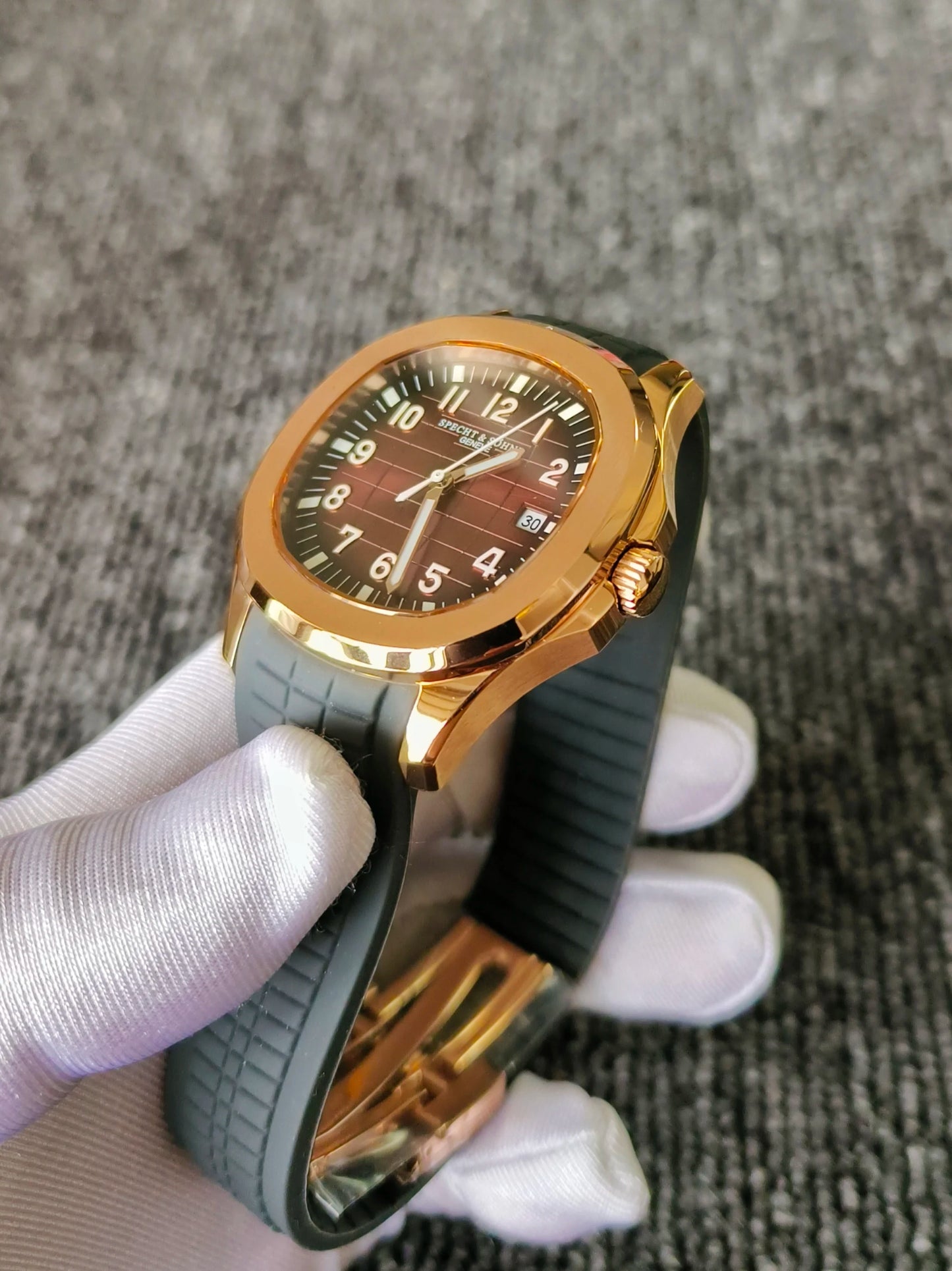 Specht&Sohne Luxury Fashion Business Sports Men's Watch Miyota8215 Motor Waterproof Luminous Grey  Tape Watch Relogio Masculino