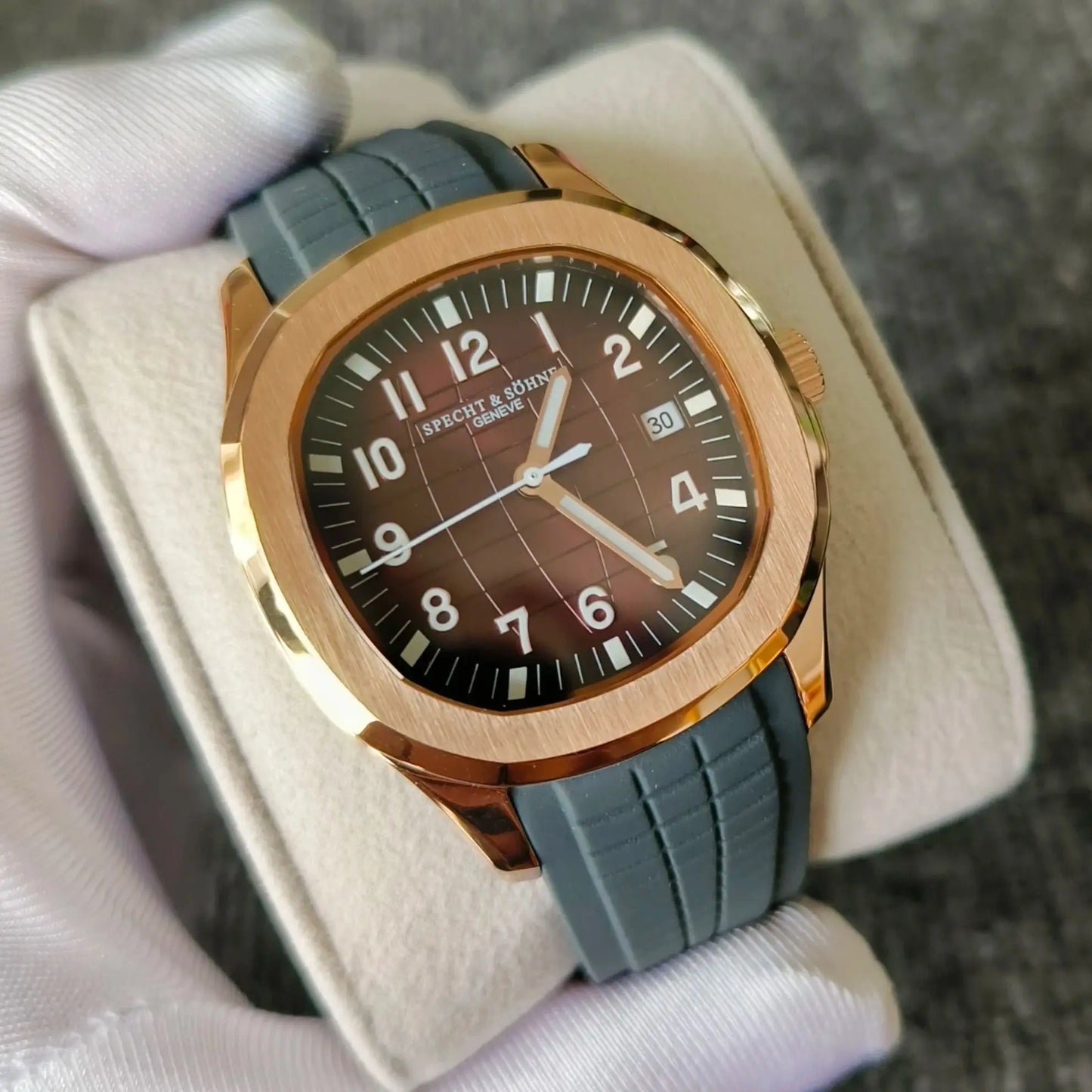 Specht&Sohne Luxury Fashion Business Sports Men's Watch Miyota8215 Motor Waterproof Luminous Grey  Tape Watch Relogio Masculino