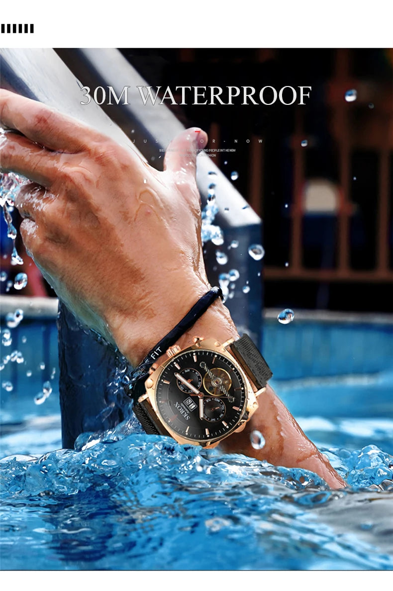 SKROX Square Tourbillon Automatic Movement Man Watch Mechanical Male Wristwatches Original Brand High-End Luxury Clockwork reloj