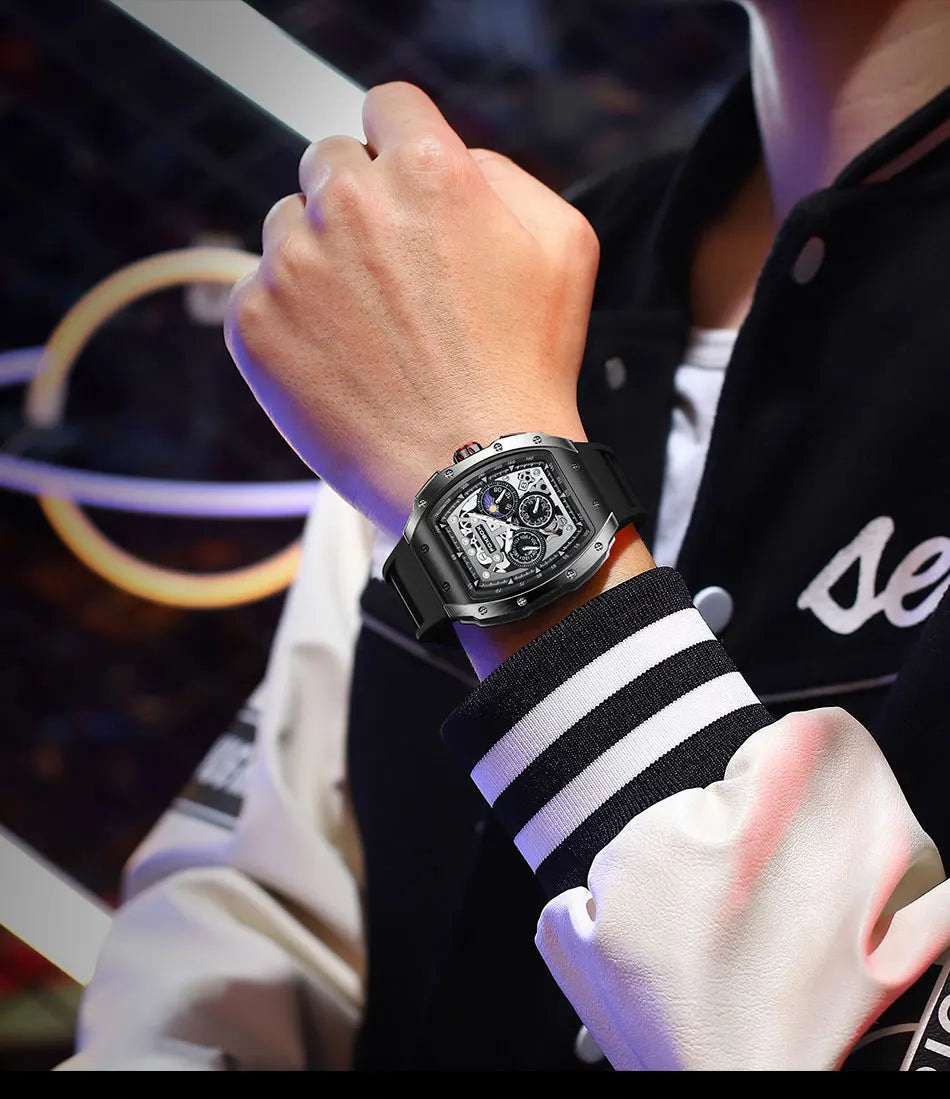 Relogio Masculino LIGE Men Watch Foxbox Brand Luxury Waterproof Quartz Wristwatch For Men Date Sport Silicone Clock Male Watches