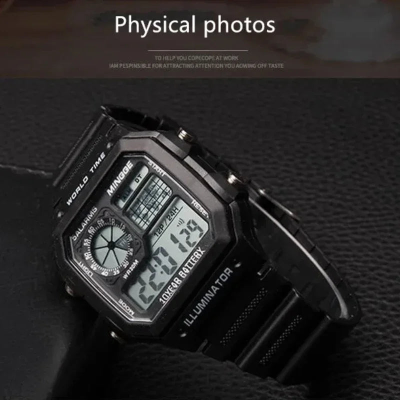 Digital Watches Men Sports Luminous Chronograph Waterproof Ultra-thin Electronic Wrist Watches Relogio Masculino Reloj Hombre