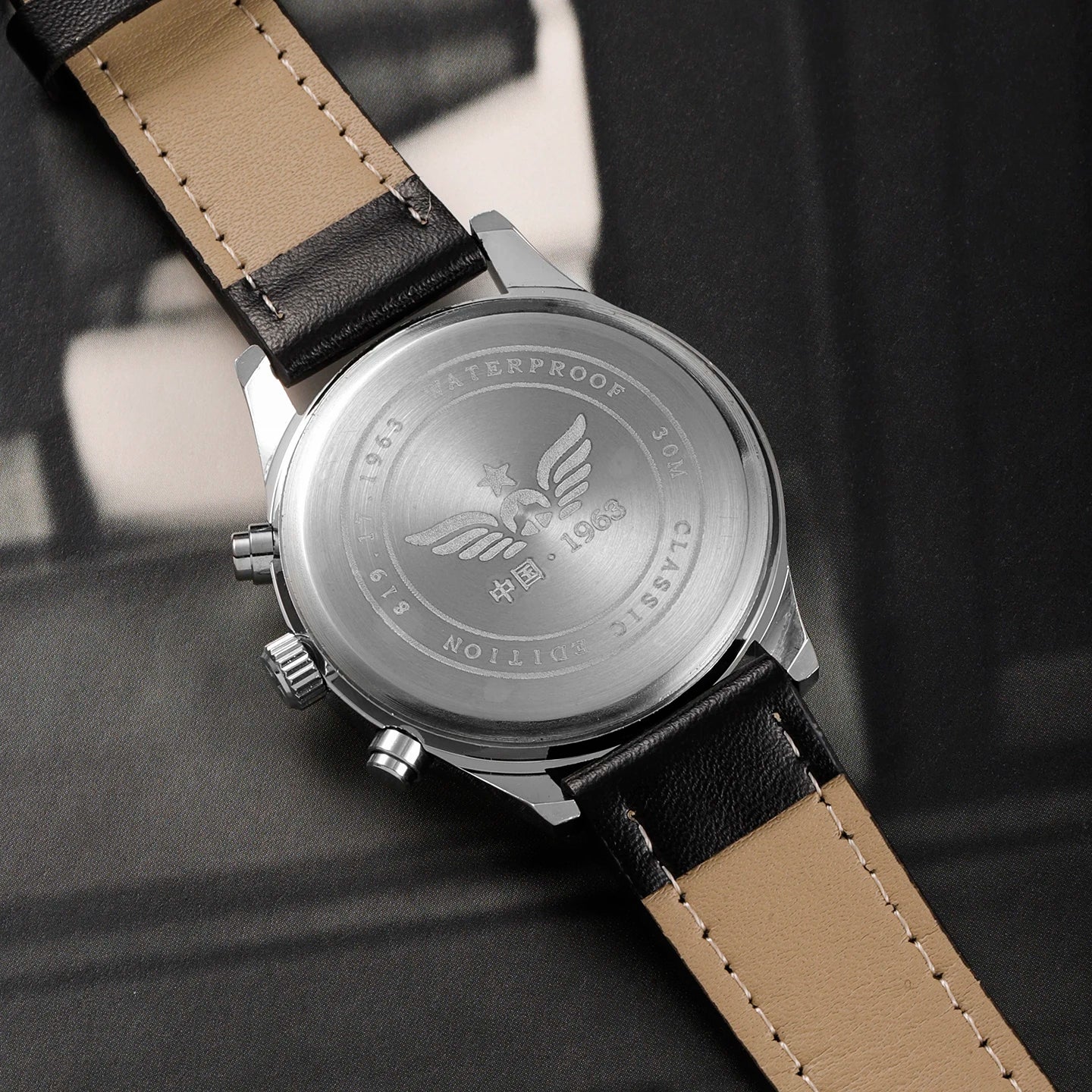 2025 New Men's wristwatch, 1963 Pilot Automatic Wristwatch, 42mm water-resistant retro quartz Chronograph, retro dress wristwatc