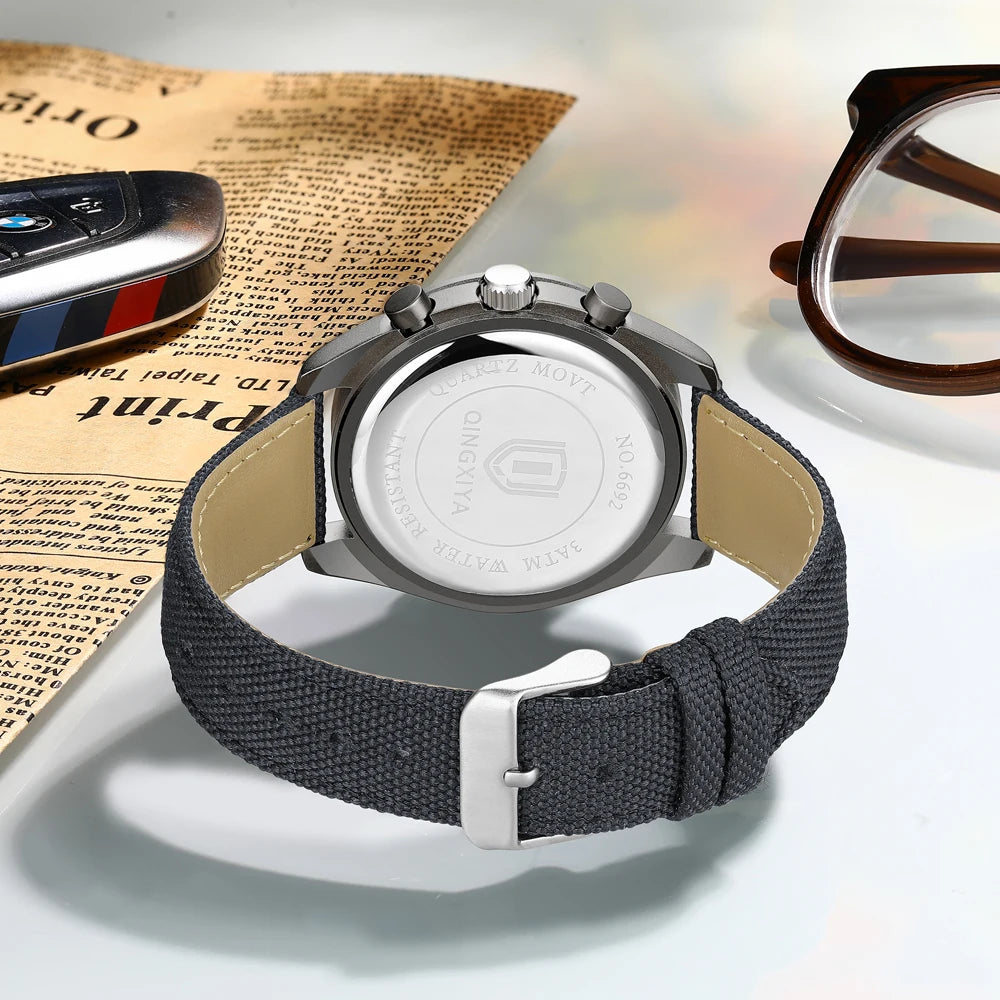 QINGXIYA Fashion Date Quartz Men Watches Top Brand Luxury Male Clock Chronograph Sport Mens Wristwatch Hodinky Relogio Masculino