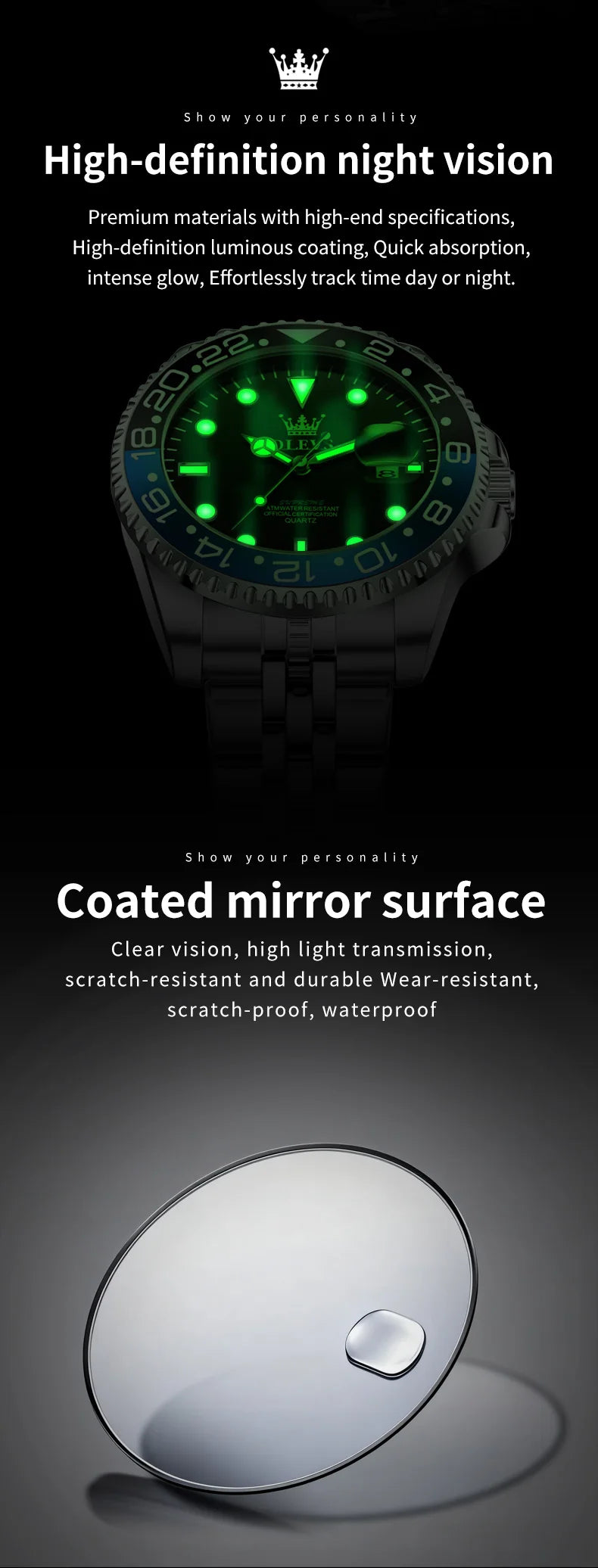 OLEVS 5657 Watch For Men Original Fashion Date Sports Business Quartz Man Watch Top Brand  Big Dial Waterproof Luminous Luxury