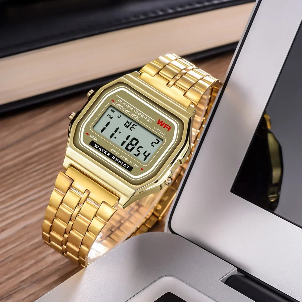 2025 Digital Watches for Men Sports Waterproof Bracelet Clock Gold Electronice LED Wristwatch Women Casucal Montre Homme Relogio
