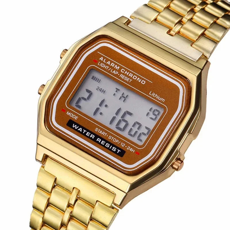 2025Digital Watches For Men Sports Waterproof Bracelet Clock Gold Electronice LED Wristwatch Women