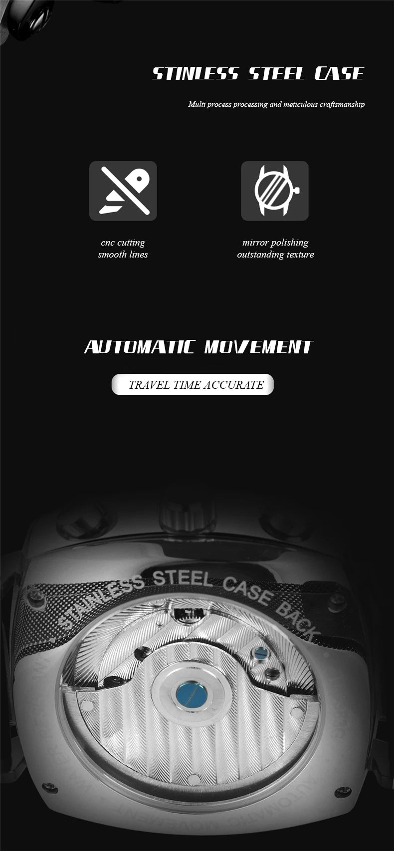 SKROX Square Tourbillon Automatic Movement Man Watch Mechanical Male Wristwatches Original Brand High-End Luxury Clockwork reloj