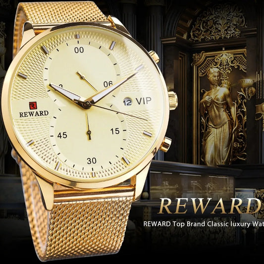 REWARD 82001M Relogios Masculino Business Quartz Fashion Men's Watch Steel Strip Watch Luxury Calendar Watches for Men Часы