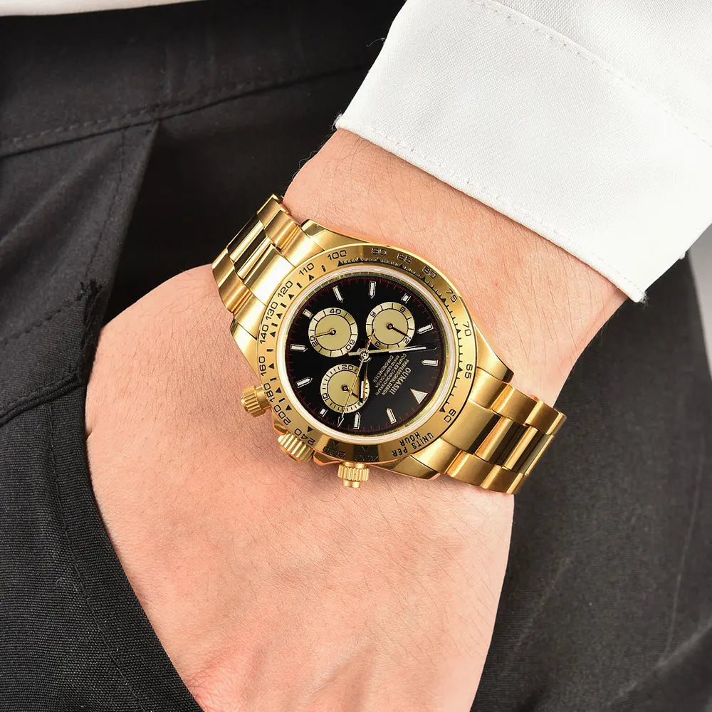 Luxury men's watch New Chronograph Equation Racing Men Automatic Mechanical Watch Waterproof 10ATM Sapphire 4801 4130 Movement