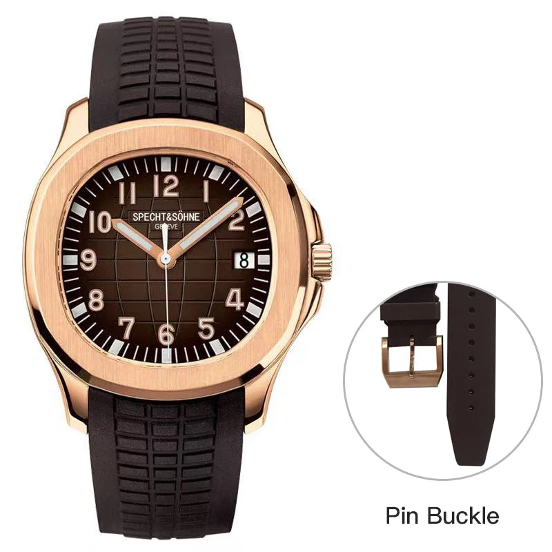 2025 New Men's Watches Automatic Mechanical Watch Luxury Brand Specht&Sohne Sport Watch For Men Rubber Strap Relogio Masculino