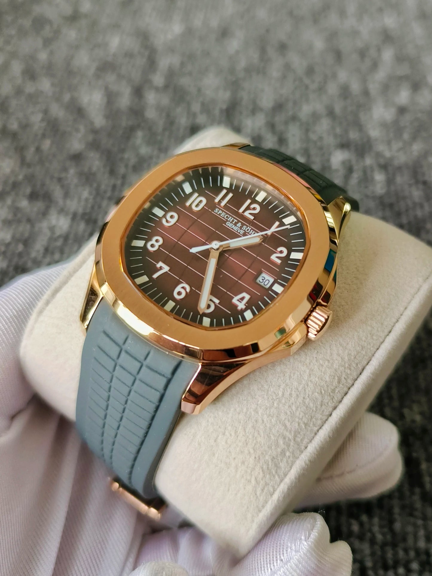 Specht&Sohne Luxury Fashion Business Sports Men's Watch Miyota8215 Motor Waterproof Luminous Grey  Tape Watch Relogio Masculino