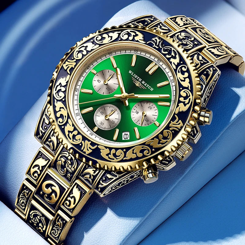 Retro Luxury Watches for Man Automatic Watch Sculpture Wrist Watch Waterproof Stainless Steel Watch Men's Clock Vintage reloj